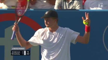 MATCH POINT: J. Brooksby def. K. Anderson; Citi Open 1R