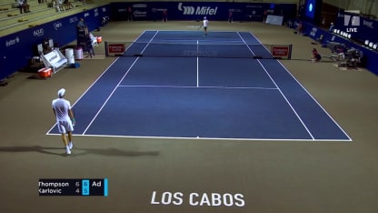 MATCH POINT: J. Thompson def. I. Karlovic; Mifel 1R