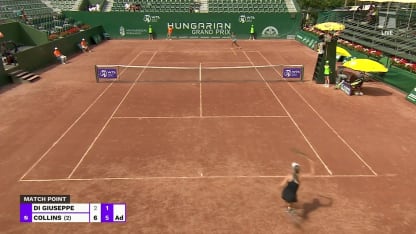 MATCH POINT: D. Collins def. M. Di Giuseppe; Hungary 1R