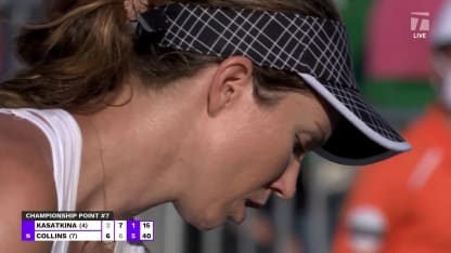 MATCH POINT: D. Collins def. D. Kasatkina; San Jose F