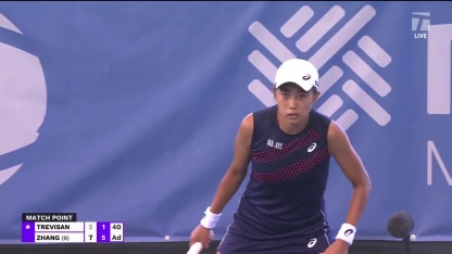 MATCH POINT: S. Zhang def. M. Trevisan; Cleveland 1R