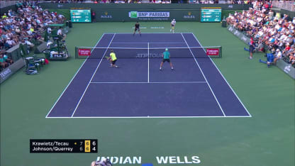 MATCH POINT: K. Krawietz / H. Tecau def. S. Query / S. Johnson; Indian Wells 4R