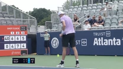 MATCH POINT: J. Isner def. J.J. Wolf; Atlanta Open 1R
