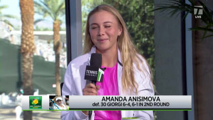 INTERVIEW: A. Anisimova; Indian Wells 2R