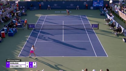 MATCH POINT: D. Collins def. A. Konjuh; San Jose SF