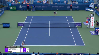 MATCH POINT: P. Kvitova def. M. Keys; Cincy