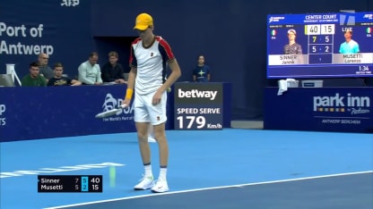 MATCH POINT: J. Sinner def. L. Musetti; Antwerp 2R