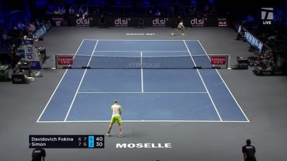 MATCH POINT: A. Davidovich Fokina def. G. Simon; Metz 1R