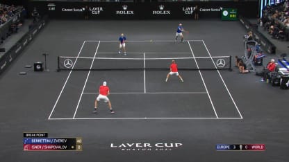 HIGHLIGHTS: J. Isner/D. Shapovalov def. A. Zverev/M. Berrettini; Boston Laver Cup