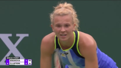 Highlights K. Sinikova Def. K. Clijsters; Indian Wells 1r