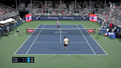 MATCH POINT: J. Isner def. T. Fritz; Atlanta SF