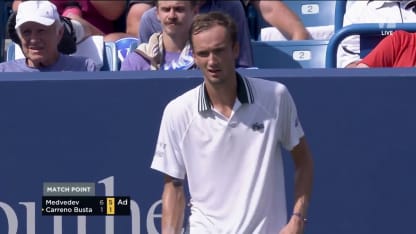 MATCH POINT: D. Medvedev def. P. Carreño Busta; Cincinnati QF