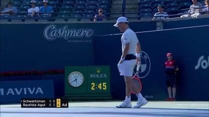MATCH POINT: R. Bautista Agut def. D. Schwartzman; Toronto 3R