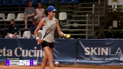 MATCH POINT: L. Stefanini def. A. Sharma; Palermo 1R