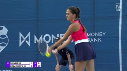 MATCH POINT: B. Krejcikova def. I. Shinikova; Prague Open Round 1