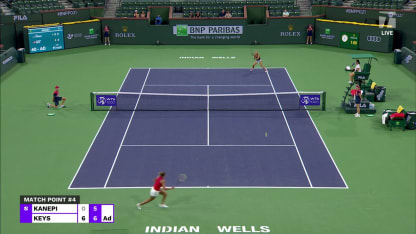 MATCH POINT: M. Keys def. K. Kanepi; Indian Wells 1R