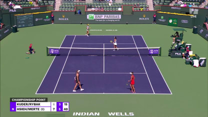 MATCH POINT:  Hsieh/Mertens def. Kudermetova/Rybakina; Indian Wells Final