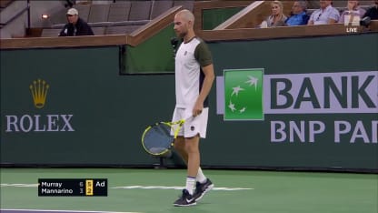MATCH POINT: A. Murray def. A. Mannarino; Indian Wells 1R