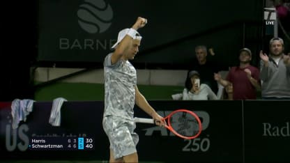 MATCH POINT: D. Schwartzman def. L. Harris; San Diego 2R