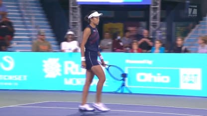MATCH POINT: S. Zhang def. B. Mattek-Sands; Cleveland 3R