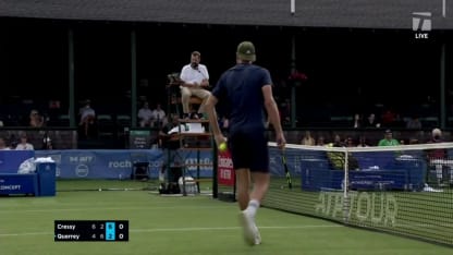 MATCH POINT: M. Cressy def. S. Querrey; Newport 2R