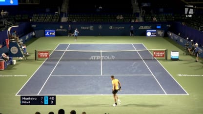 MATCH POINT: T. Monteiro def. E. Nava; Winston-Salem 2R