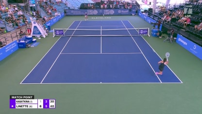MATCH POINT: M. Linette def. D. Kasatkina; Cleveland QF
