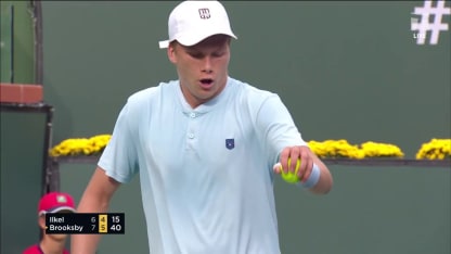  MATCH POINT: J. Brooksby def. C. Ilkel; Indian Wells 1R