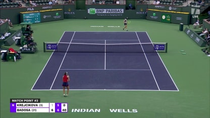 MATCH POINT: P. Badosa def. B. Krejcikova; Indian Wells 3R