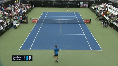MATCH POINT: A. Karatsev def. F. Delbonis; San Diego 1R