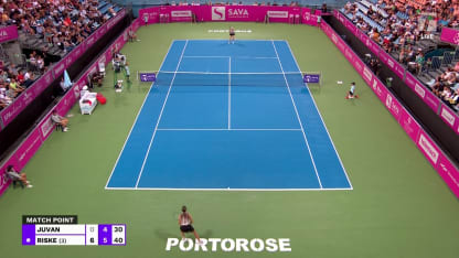 MATCH POINT: A. Riske def. K. Juvan; Portoroz SF