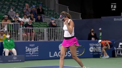 MATCH POINT: D. Collins def. E. Rybakina; San Jose QF