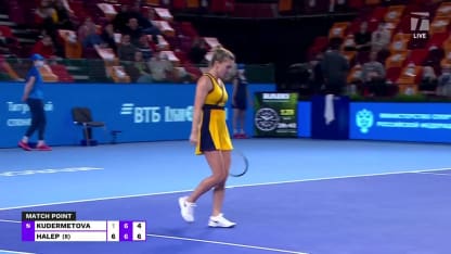 MATCH POINT: S. Halep def. V. Kudermetova; Moscow 2R