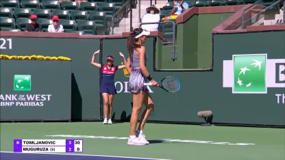 2021 Indian Wells Round 2 Tomljanovic Def Muguruza