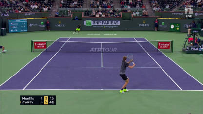 MATCH POINT: A. Zverev def. G. Monfils; Indian Wells 4R