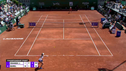 MATCH POINT: T. Zidansek def. C. Burel; Lausanne Open F