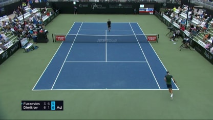 MATCH POINT: G. Dimitrov def. M. Fucsovics; San Diego 1R