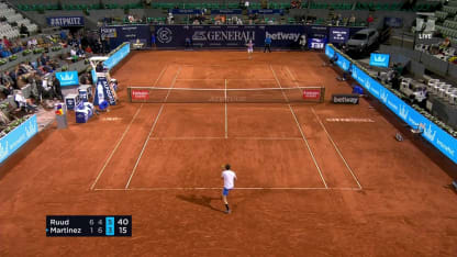 MATCH POINT: C. Rudd def. P. Martinez; Kitzbuhel F