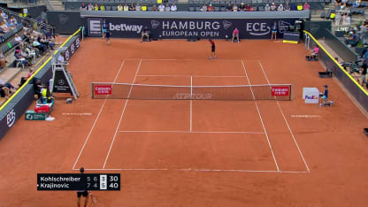 MATCH POINT: F. Krajinovic def. P. Kohlschreiber; Hamburg 2R