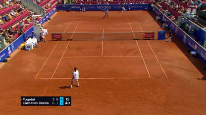 MATCH POINT: R. Carballes Baena def. F. Fognini; Bastad 2R