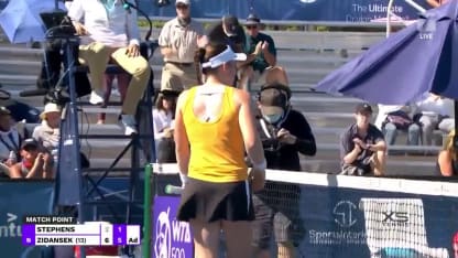 MATCH POINT: T. Zidansek def. S. Stephens; Chicago 1R