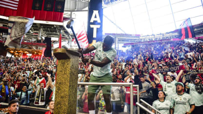Former Atlanta Hawks & NBA All-Star Joe Johnson hit the Golden Spike vs D.C. United