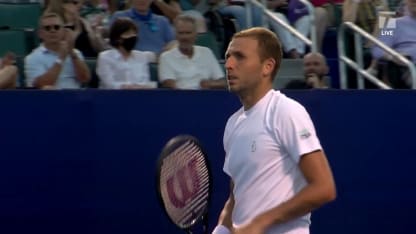 MATCH POINT: D. Evans def. L. Pouille; Winston-Salem 2R