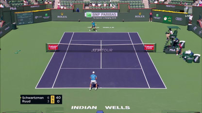 MATCH POINT: D. Schwartzman def. C. Ruud; Indian Wells 4R