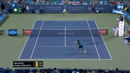 MATCH POINT: F. Auger-Aliassime def. M. Berrettini ; Cincinnati 3R