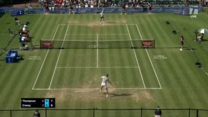 MATCH POINT: Jordan Thompson (AUS) def. Maxime Cressy (USA); Hall of Fame Open QF