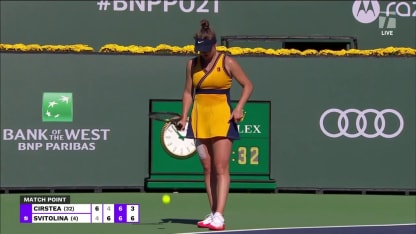 MATCH POINT: E. Svitolina def. S. Cirstea; Indian Wells 3R