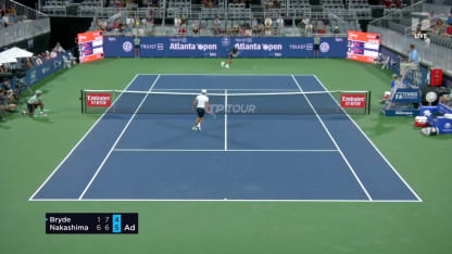MATCH POINT: B. Nakashima def. T. Bryde; Atlanta 1R