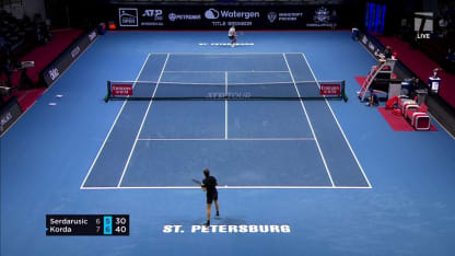 MATCH POINT: S. Korda def. N. Serdarusic; St. Petersburg 1R