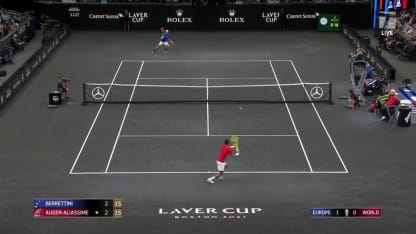 HIGHLIGHT; M. Berrettini Forehand Winner: Boston Laver Cup
